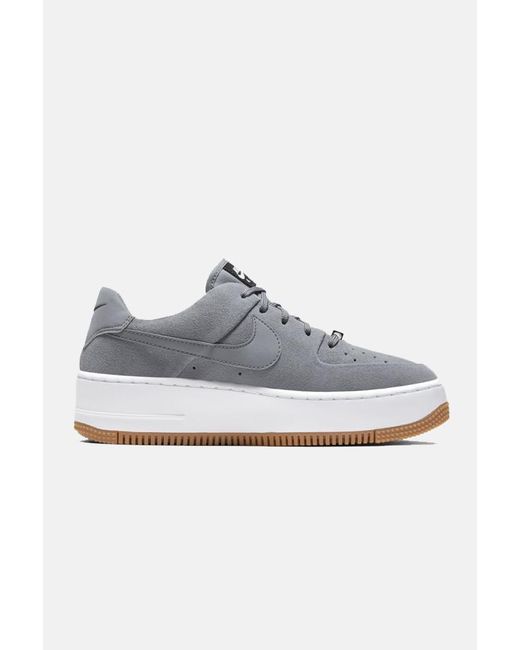 Blue & Cream Nike Air Force 1 Sage Low Grey Suede Shoes in Grey | Lyst  Australia