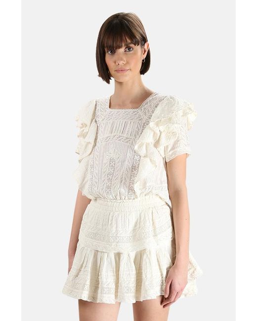 LoveShackFancy Cotton Stella Dress in White - Lyst