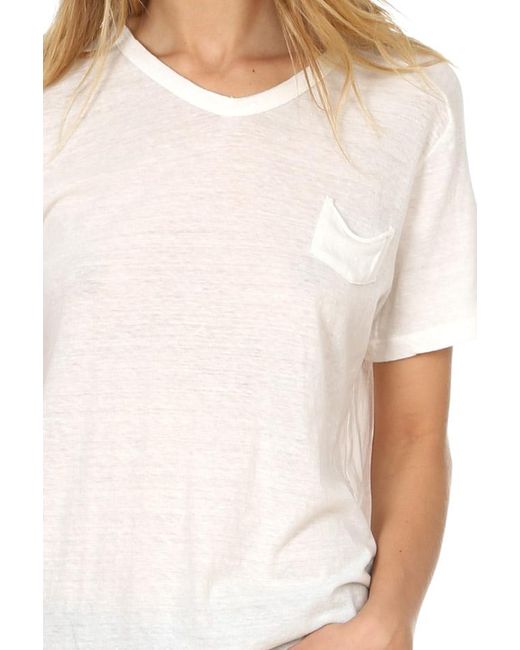 Download V :: Room Cotton Melange V Neck Classic T-shirt in Natural ...