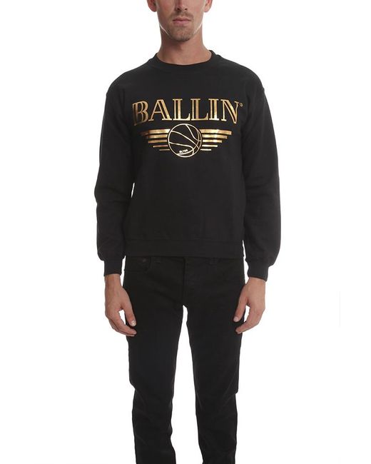 Brian Lichtenberg Cotton Ballin Sweatshirt Sweater in Black/Gold (Black)  for Men - Lyst