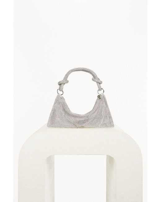 Cult Gaia Synthetic Hera Nano Rhinestone Shoulder Bag Clear Lyst Canada