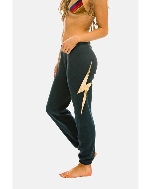 aviator nation sweatpants lightning bolt
