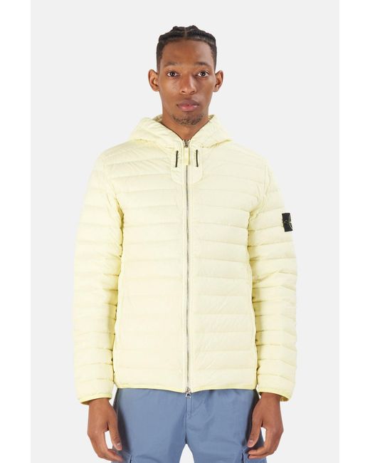 Stone Island Synthetic Loom Woven Down Jacket in Yellow (Natural) for Men |  Lyst