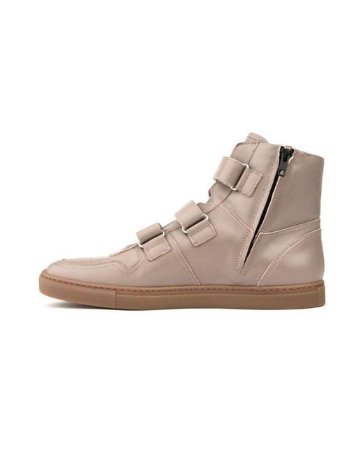 Robert Geller Leather X Common Projects Velcro High Top Shoes in Beige  (Natural) for Men - Lyst