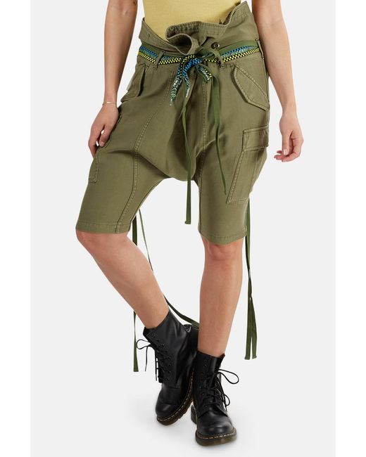green cargo shorts womens