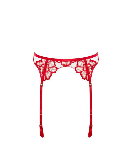 Bluebella Catalina Suspender Red/sheer