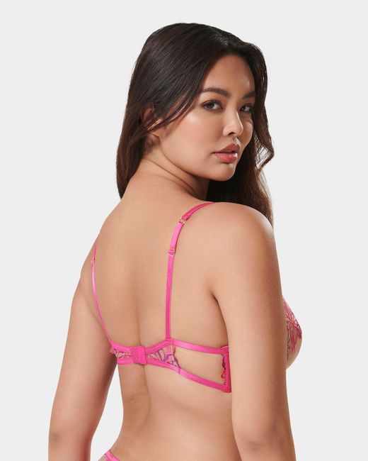 Bluebella Lilly Bra Fuchsia Pink/bright Violet/sheer