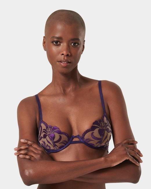 Bluebella Purple Leonora Wired Bra Acai/Sheer