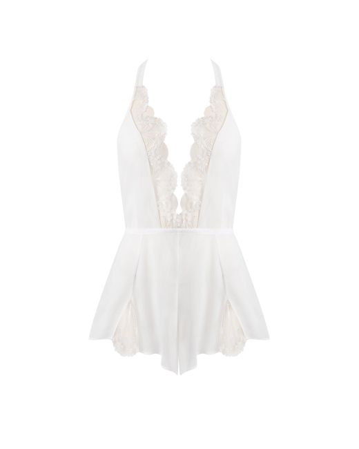 Bluebella White Marisa Chiffon Sheer Teddy