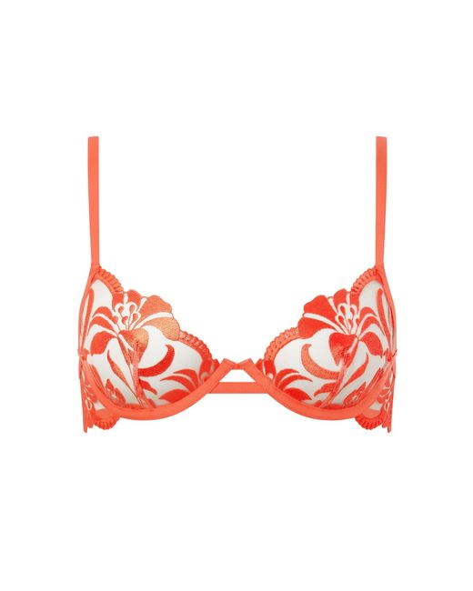 Bluebella Leonora Floral Embroidered Bra Coral | Lyst