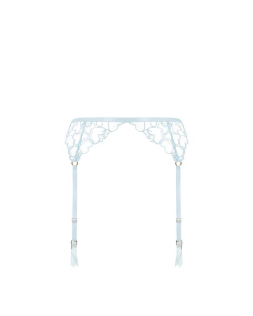 Bluebella White Valentina Suspender Ice Water