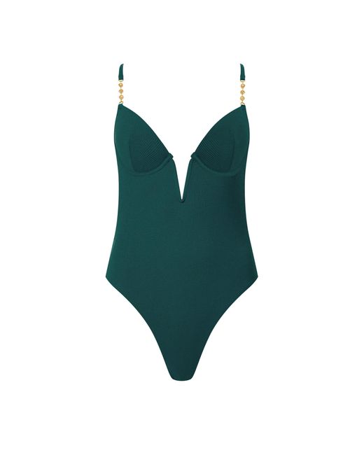 Bluebella Green Caspian Underwire Swimsuit