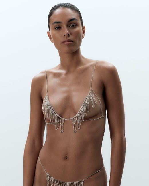 Bluebella White Estelle Open Diamante Bra
