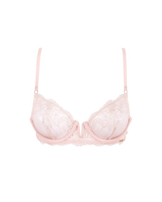 Bluebella Pink Marseille Embroidered Sheer Bra
