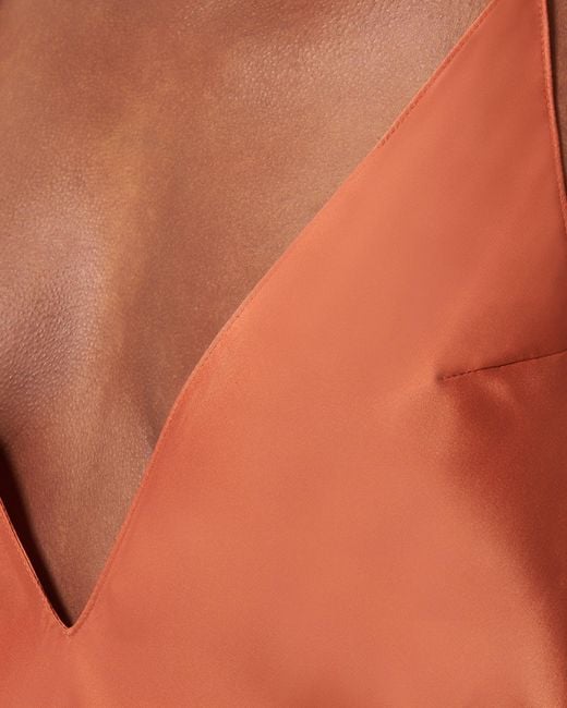 Bluebella Orange Clea Satin Chemise Baked Clay
