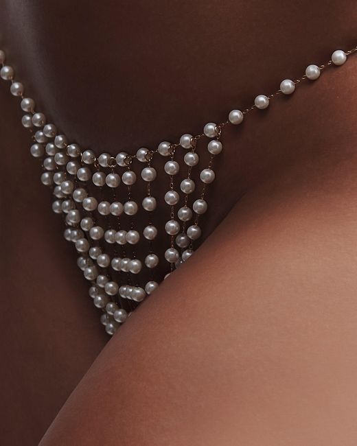 Bluebella White Pearl Thong