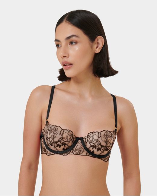 Bluebella White Rosalie Wired Bra Black/sheer
