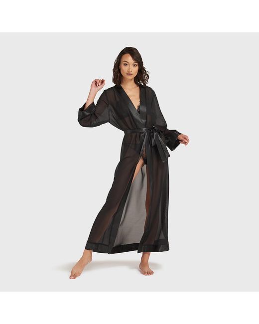 Bluebella Chiffon Marcella Long Kimono Black - Lyst