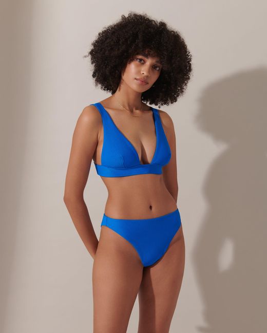 Bluebella Blue Lucerne Plunge Bikini Top