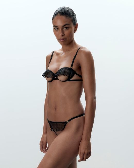 Bluebella Metallic Matisse Sheer Open Brief