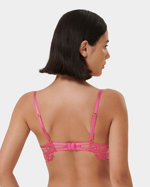 Bluebella Pink Marisa Embroidered Sheer Bra
