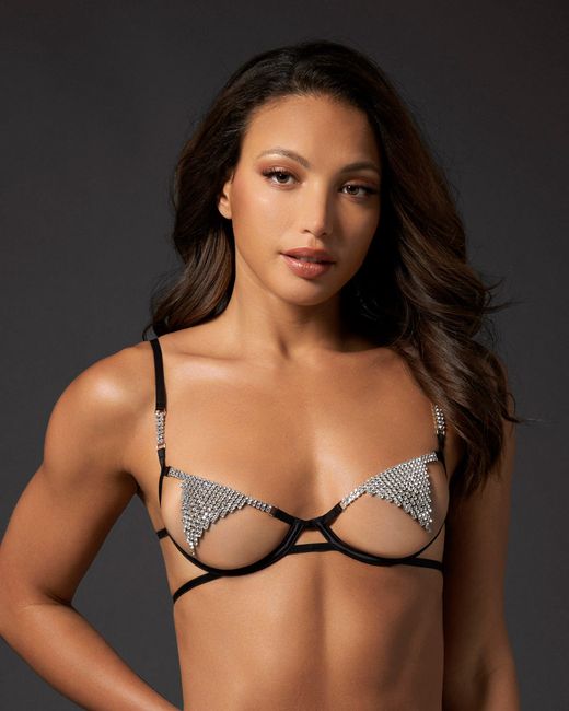 Bluebella Metallic Bluebella Susu Open Diamante Bra