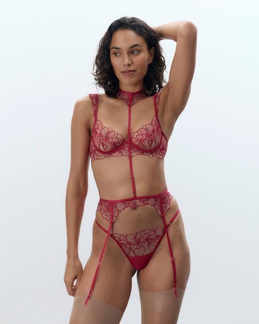 Bluebella Pink Amarosa Floral Embroidered Bra