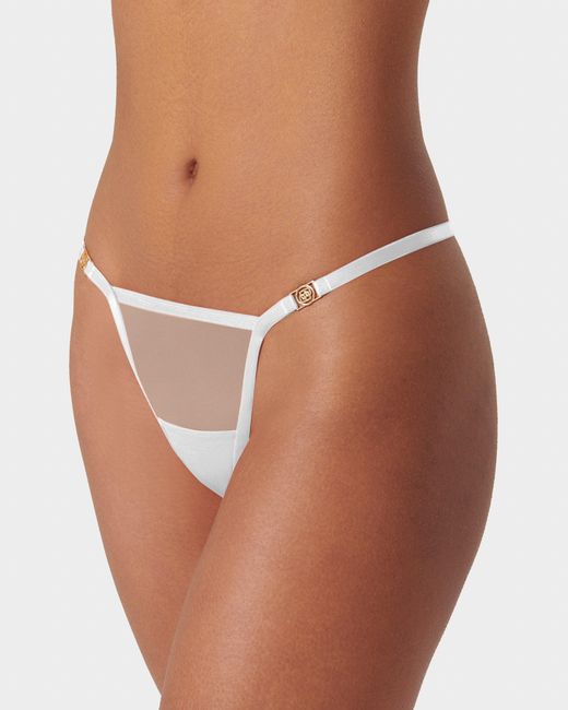 Bluebella White Tali Mesh Thong