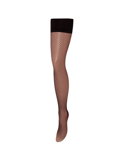 Bluebella White Fishnet Leg/Plain Top Stockings