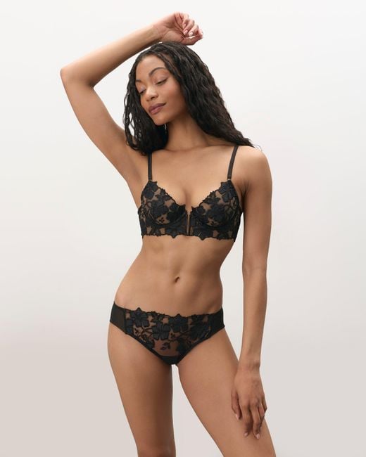 Bluebella Black Alara Floral Brief