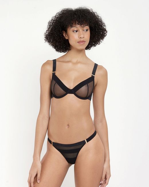 Bluebella Black Lilia Mesh Wired Bra