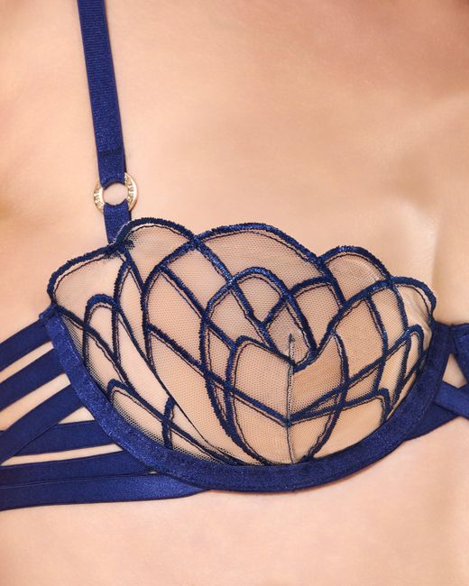 Bluebella Blue Beatrix Sheer Underwired Mesh Bra