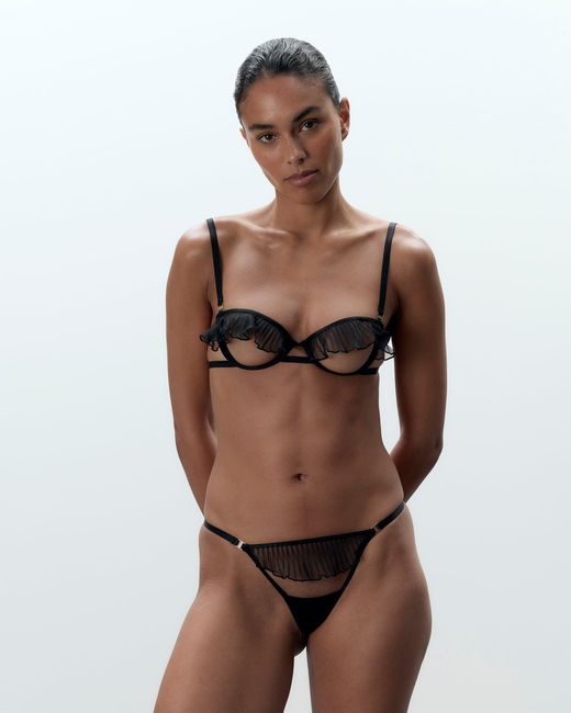 Bluebella Black Matisse Sheer Open Bra