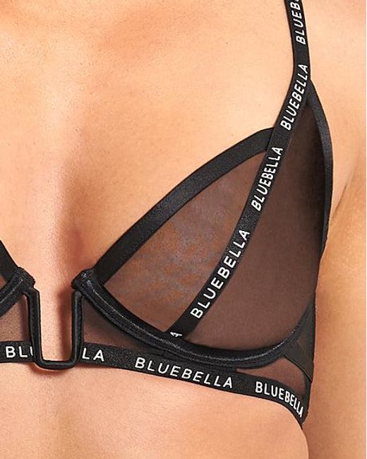 Bluebella Black Sadie Sheer Mesh Bra