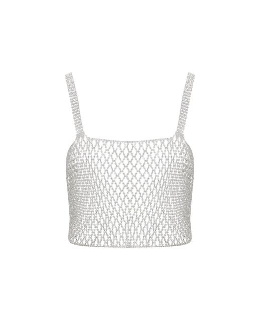 Bluebella White Elsa Diamond Lattice Cami/Clear