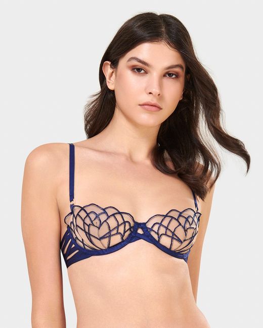 Bluebella Blue Beatrix Sheer Underwired Mesh Bra