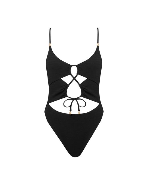Bluebella Shala Tie-front Swimsuit Black