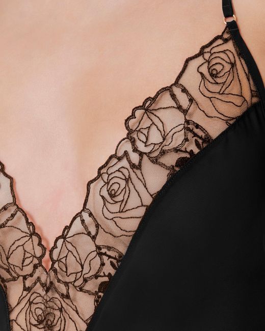 Bluebella Rosalie Short Chemise Black/sheer