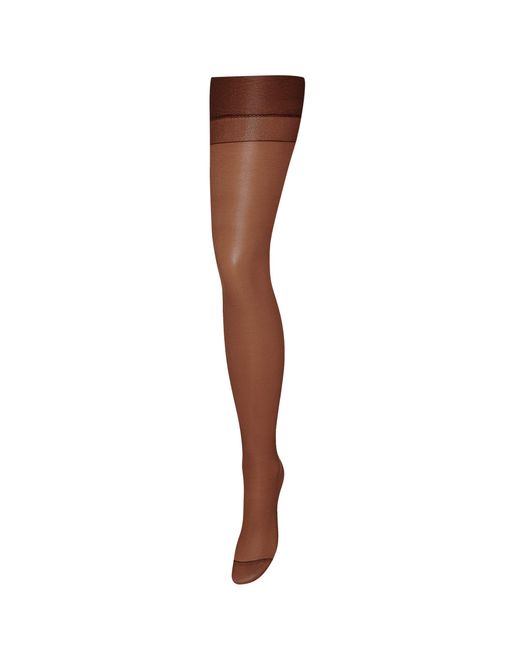 Bluebella White Plain Leg/plain Top Stockings Berry