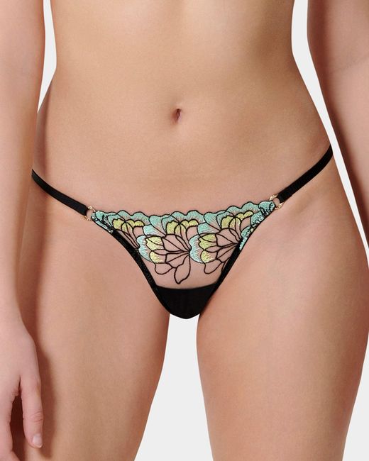 Bluebella Metallic Serena Brief Mint/Lemon