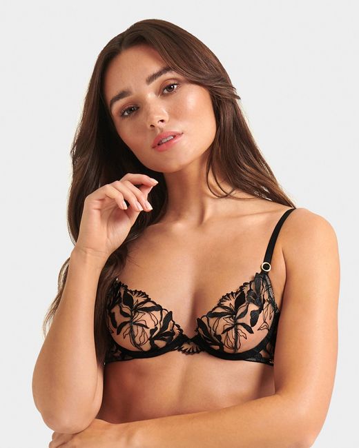 Bluebella Persephone Bra Sheer/black