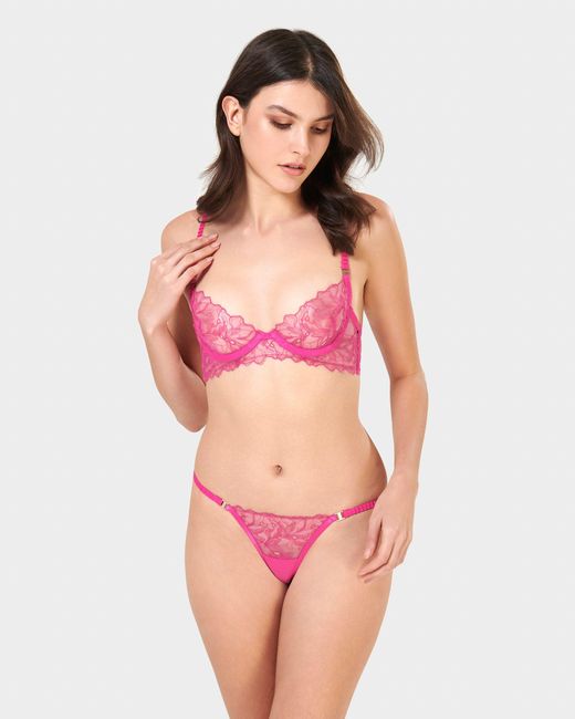 Bluebella Pink Astra Wired Bra Fuchsia