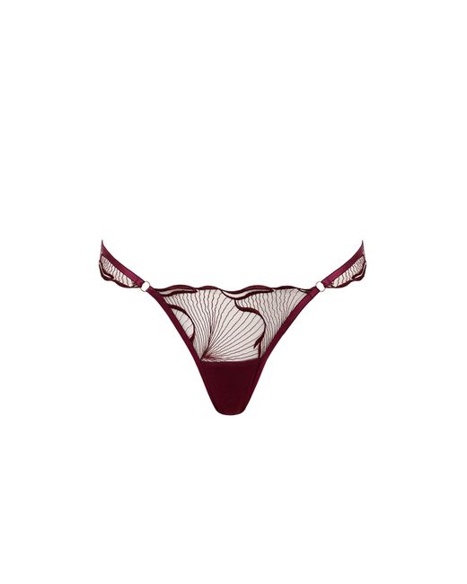 Bluebella Multicolor Marabel Embroidered Sheer Brief Cherry
