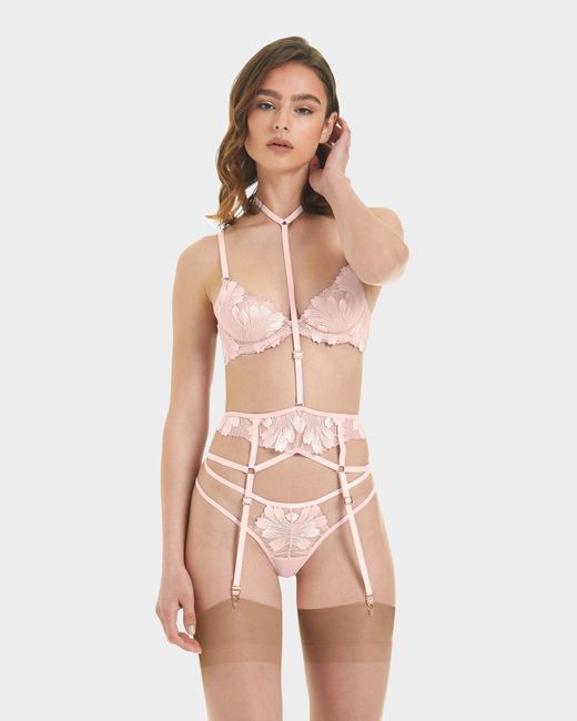 Bluebella White Colette Suspender Harness Pearl