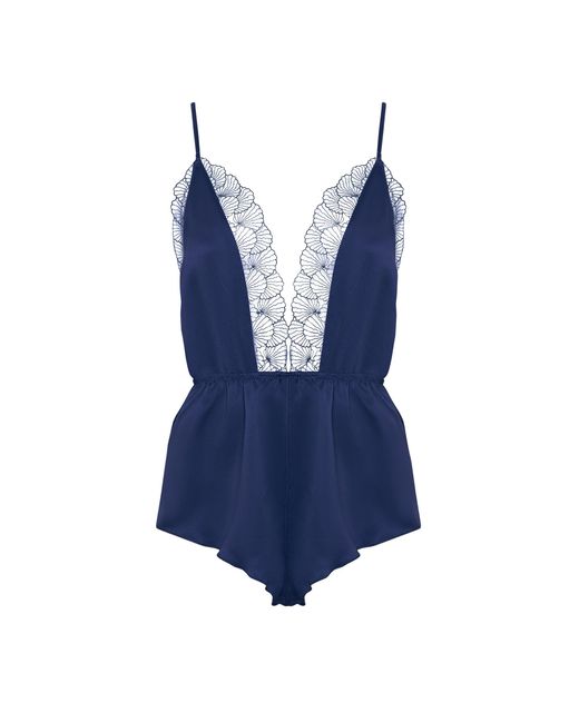Bluebella Vermont Luxury Satin Teddy Navy Blue