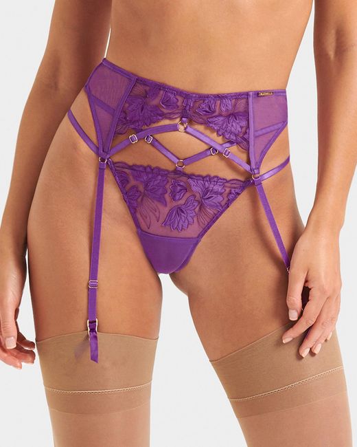Bluebella Purple Isla Suspender Electric