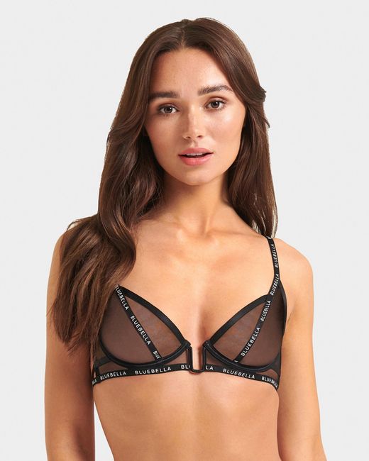 Bluebella Black Sadie Sheer Mesh Bra