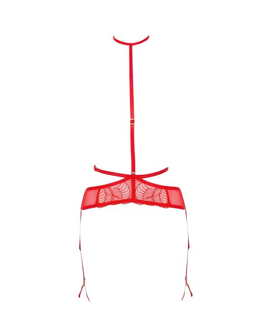 Bluebella Enya Suspender Harness With Detachable Harness Red