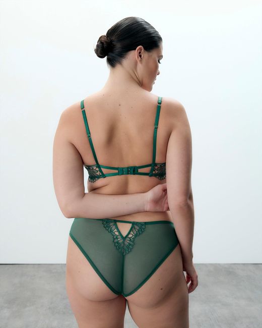 Bluebella Green Amaris Sheer Floral Bra