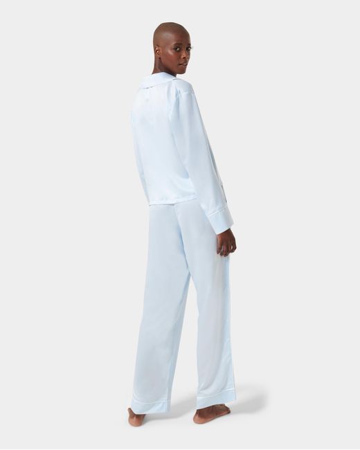 Bluebella Blue Sara Luxury Satin Long Set Ice Water